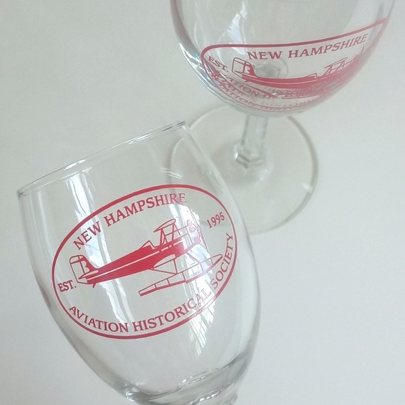 Vintage Aviation Wine Glasses Set of 2 - Picture 7 of 12